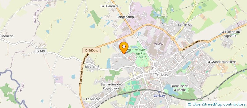 localisation de l'entreprise GMRT BIM à CERIZAY