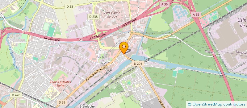 localisation de l'entreprise GMS  ILLZACH