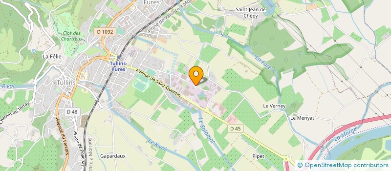 localisation de l'entreprise GMS ENROBES à TULLINS
