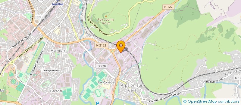 localisation de l'entreprise GMV DISTRIBUTION à AURILLAC