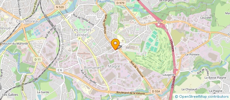 localisation de l'entreprise GNAX à LIMOGES
