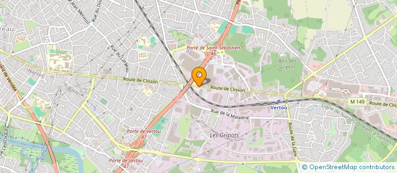 localisation de l'entreprise GNB PEINTURE  VERTOU