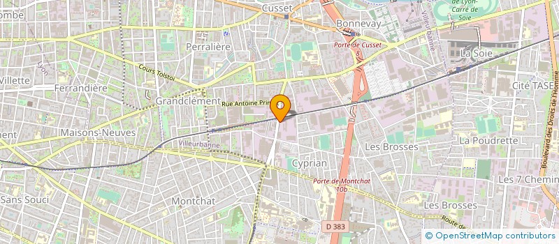 localisation de l'entreprise GNC à VILLEURBANNE