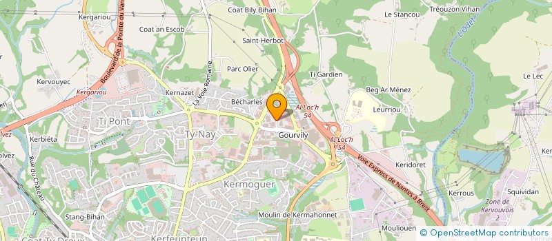 localisation de l'entreprise GND HOLDING  QUIMPER