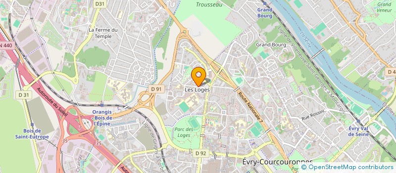 localisation de l'entreprise GNET SERVICES à EVRY-COURCOURONNES