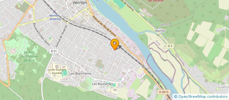 localisation de l'entreprise GNF  VERNON