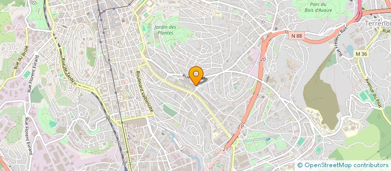 localisation de l'entreprise GNF CARS  SAINT-ETIENNE