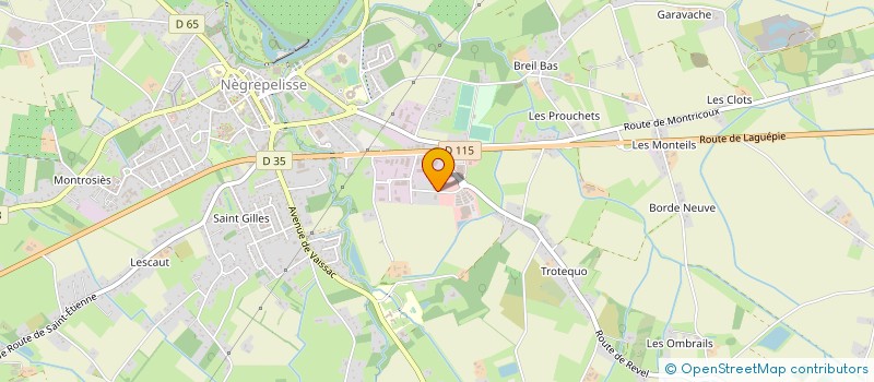 localisation de l'entreprise GNTC MENUISERIE à NEGREPELISSE