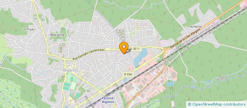 localisation de l'entreprise GNVB MENUISERIE à BIGANOS