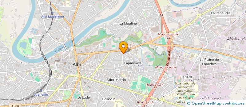 localisation de l'entreprise GO AND CO à ALBI