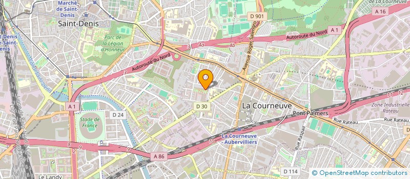 localisation de l'entreprise GO BATI à LA COURNEUVE