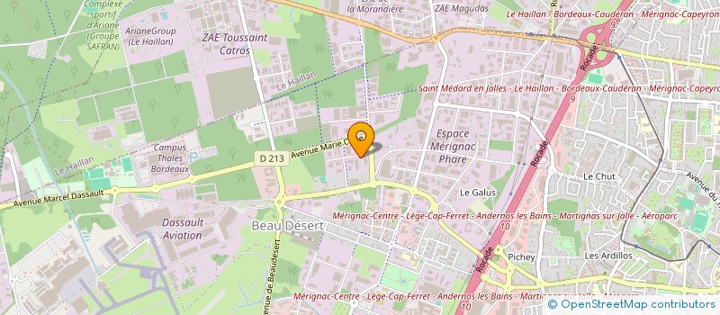 localisation de l'entreprise GO.CAR  MERIGNAC