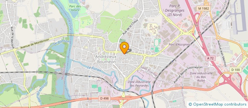 localisation de l'entreprise GO CAR  ANDREZIEUX-BOUTHEON