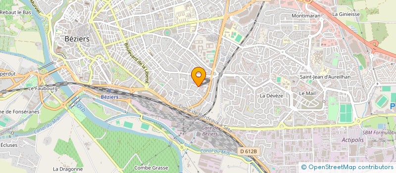 localisation de l'entreprise GO EXPRESS à BEZIERS