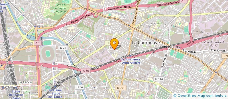 localisation de l'entreprise GO INSTITUT à LA COURNEUVE