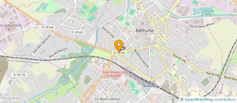 localisation de l'entreprise GO. INVEST à BETHUNE