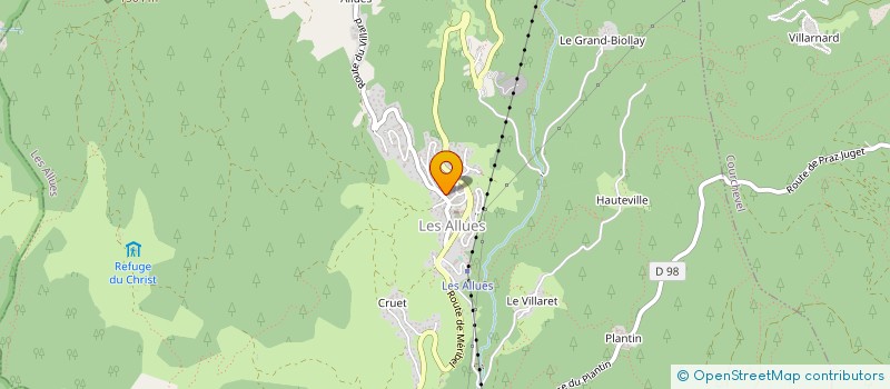 localisation de l'entreprise GO SKI MERIBEL TRANSFERS  LES ALLUES