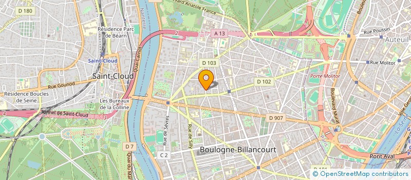 localisation de l'entreprise GOA CONSEIL à BOULOGNE-BILLANCOURT