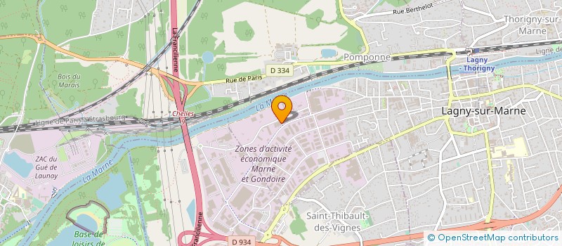 localisation de l'entreprise GOBANCE CHIMIE à LAGNY-SUR-MARNE