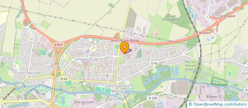 localisation de l'entreprise GOBEAUX à SAINT-LAURENT-BLANGY