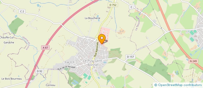 localisation de l'entreprise GODARD ELECTRICITE à CHOLET
