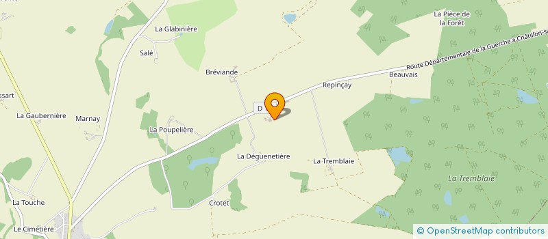 localisation de l'entreprise GODAVIE à LA CELLE-GUENAND