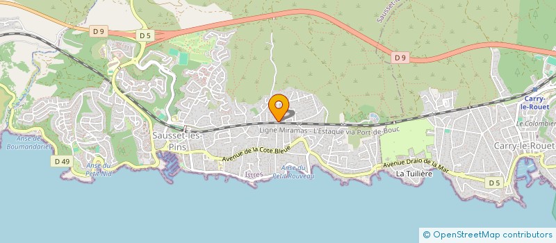 localisation de l'entreprise GODCHOT  SAUSSET-LES-PINS