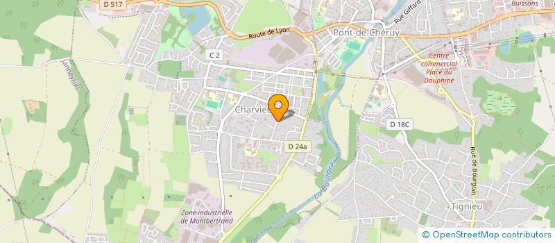 localisation de l'entreprise GODDET DENIS  CHARVIEU-CHAVAGNEUX