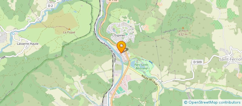 localisation de l'entreprise GODEFROY DE MONTMIRAIL à QUILLAN