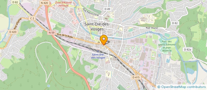localisation de l'entreprise GODEL à SAINT DIE DES VOSGES