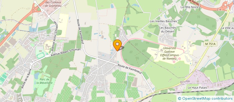 localisation de l'entreprise GODET OSTEOPATHIE ACUPUNCTURE à BOUAYE