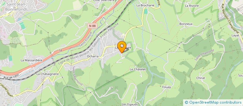 localisation de l'entreprise GODET TERRASSEMENT SERVICES à SAINT-CHAMOND