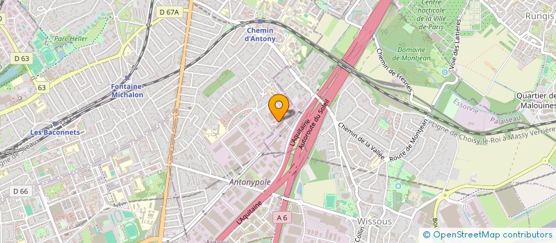 localisation de l'entreprise GODILE à ANTONY