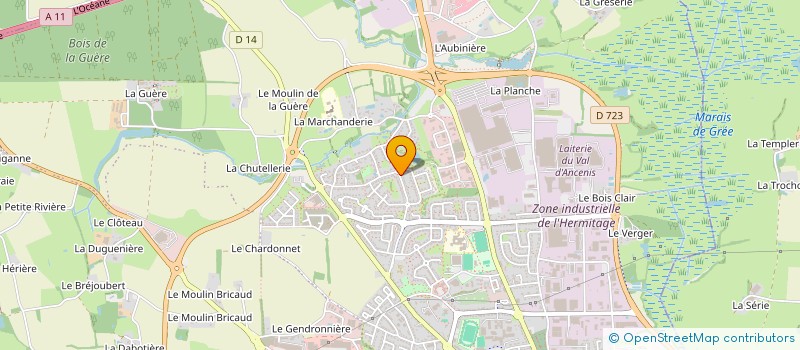 localisation de l'entreprise GODIN-BENRAHHO  ANCENIS-SAINT-GEREON