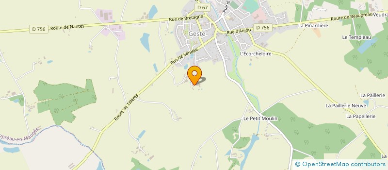 localisation de l'entreprise GODIN CHRISTOPHE à MONTREVAULT-SUR-EVRE