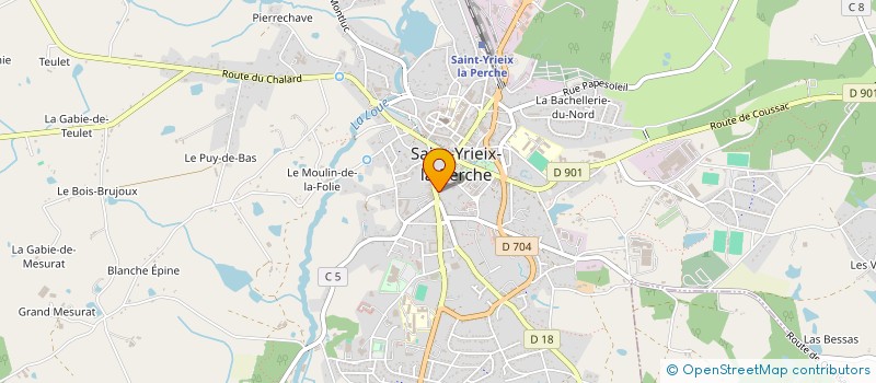 localisation de l'entreprise GODINAT à SAINT-YRIEIX-LA-PERCHE