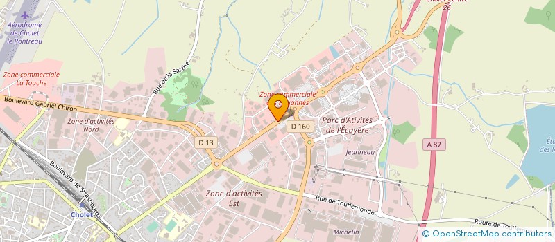localisation de l'entreprise GODINEAU à CHOLET