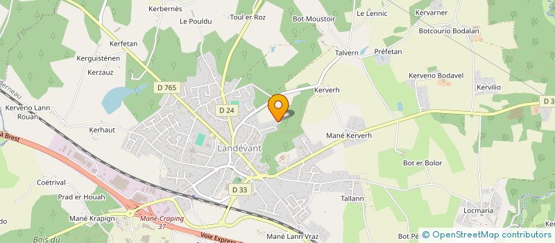 localisation de l'entreprise GOELINE IMMO  LANDEVANT