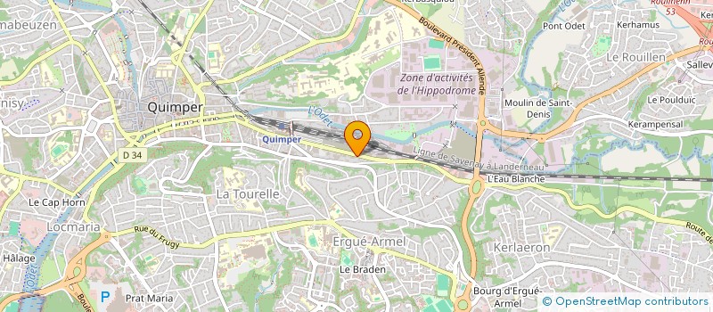 localisation de l'entreprise GOEN (GRAND OUEST ENERGIES NOUVELLES)  QUIMPER