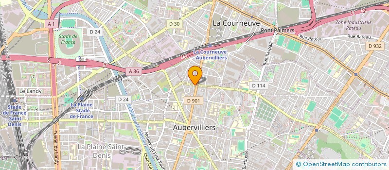 localisation de l'entreprise GOETA ENSEIGNES  AUBERVILLIERS