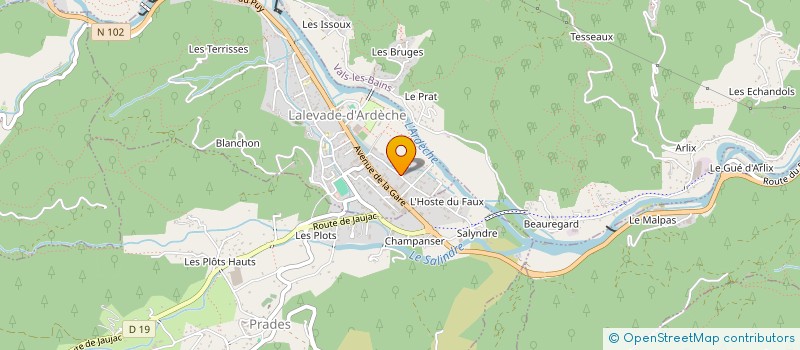 localisation de l'entreprise GOK CARRELAGES  LALEVADE-D'ARDECHE