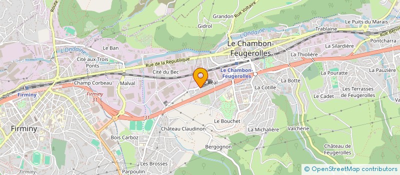 localisation de l'entreprise GOKSEN MACONNERIE à LE CHAMBON-FEUGEROLLES