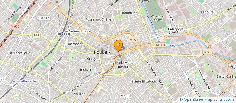 localisation de l'entreprise GOLD à ROUBAIX