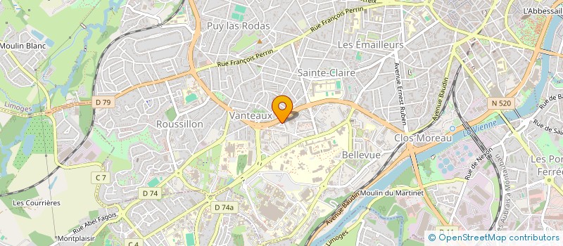 localisation de l'entreprise GOLD BATIMENT à LIMOGES