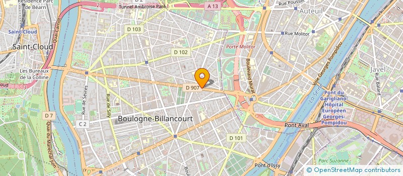 localisation de l'entreprise GOLD RACE à BOULOGNE-BILLANCOURT