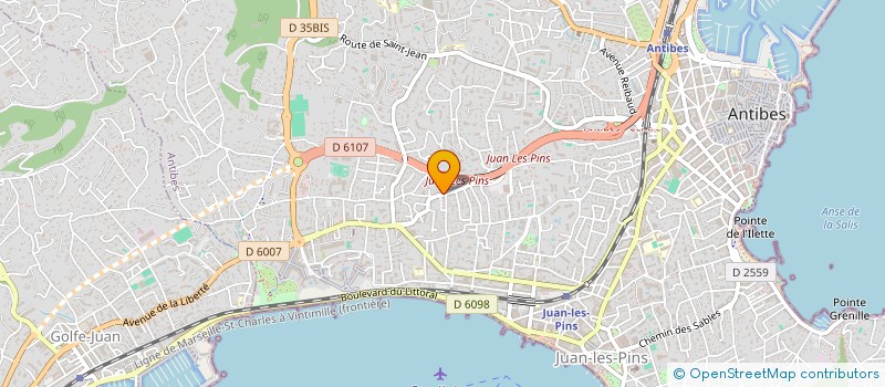 localisation de l'entreprise GOLD SECURITY SERVICES à ANTIBES