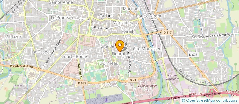 localisation de l'entreprise GOLD UP  TARBES