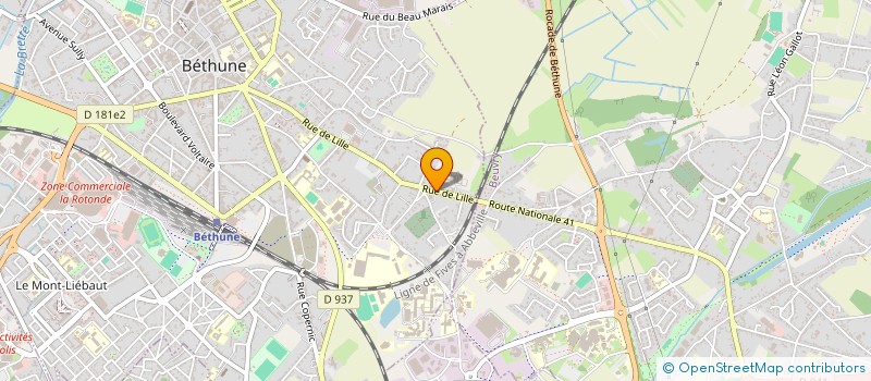 localisation de l'entreprise GOLDEN BAR  BETHUNE