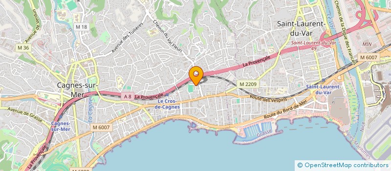 localisation de l'entreprise GOLDEN CARS COTE D'AZUR  CAGNES-SUR-MER