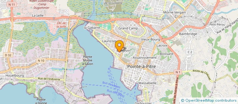 localisation de l'entreprise GOLDEN CYNTHIA à POINTE-A-PITRE